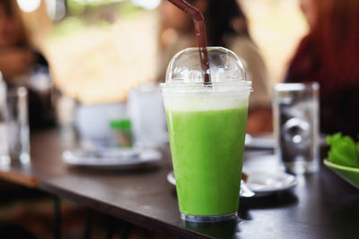 Close-up of drink on table