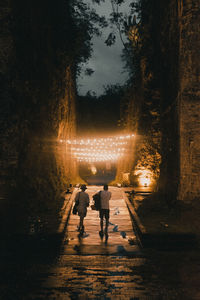 People walking on street