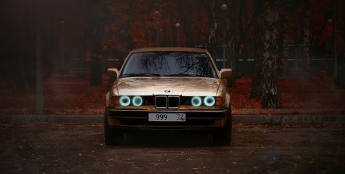 Car on street at night