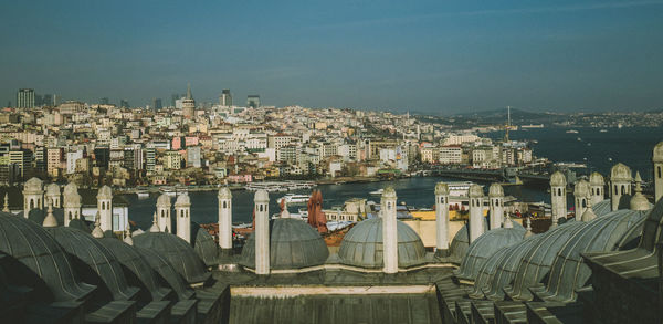 Panoramic view of istanbul from a mosque