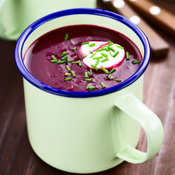 Close-up of soup in bowl