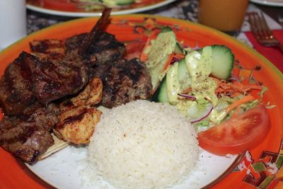 Close-up of served food