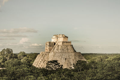 Uxmal maya ruins in yucatan peninsula in mexico