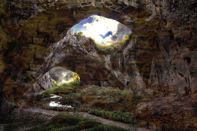 Rock formation in cave