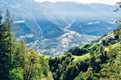 Scenic view of landscape and mountains