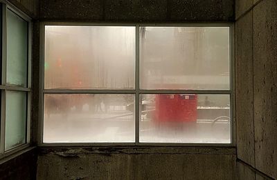 Sky seen through glass window