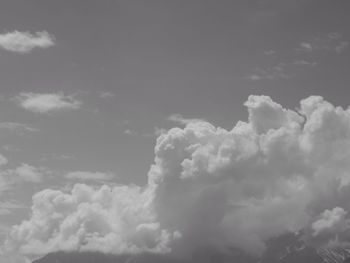 Low angle view of cloudy sky