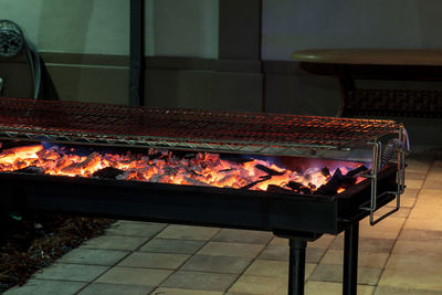 Meat on barbecue grill