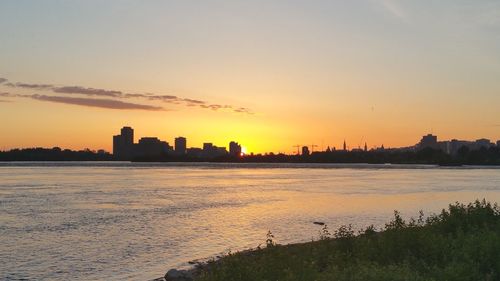 Cityscape at sunset