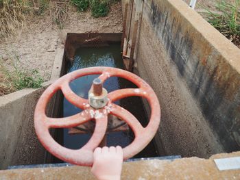 Close-up high angle view of water