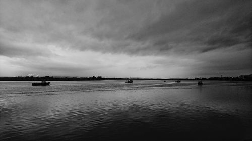 Scenic view of river against sky