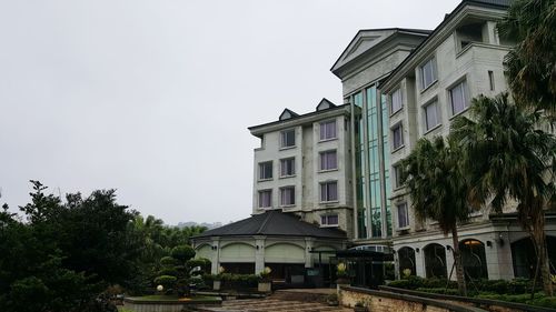 Low angle view of building against clear sky