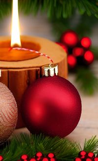 Close-up of christmas decorations