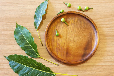 Directly above shot of fresh fruits on table
