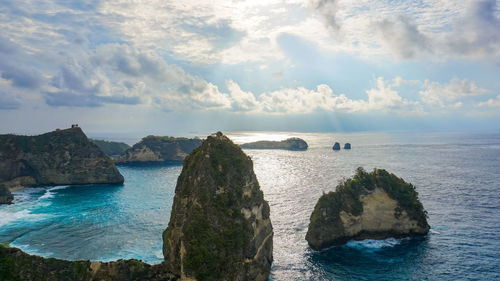 Panoramic view of sea against sky