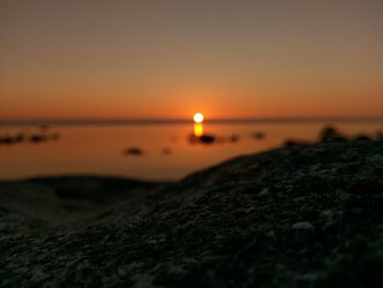 Scenic view of sea during sunset