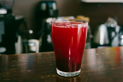 Close-up of drink on table in restaurant