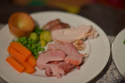 Close-up of served food