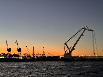  cranes at sunset  