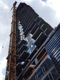 Low angle view of modern building against sky