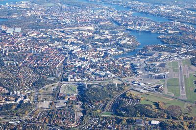 High angle view of townscape and cityscape