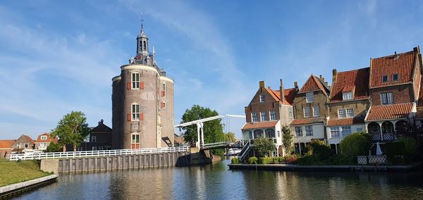 The 'dromedaris' historic tower by the southern gateway of the city enkhuizen