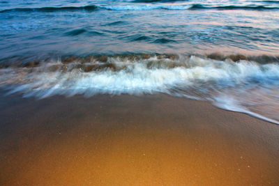 Waves rushing towards shore