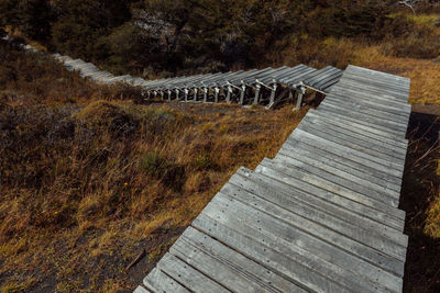 Footbridge over mountain