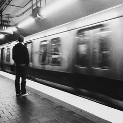 Train at subway station