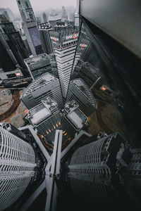 High angle view of modern office building