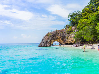 Scenic view of sea against sky