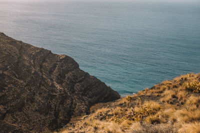 High angle view of sea