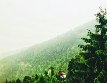 Scenic view of landscape against sky during rainy season