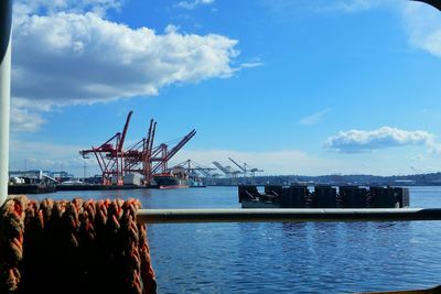 Boats in harbor