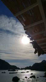Low angle view of sky at sunset