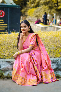 Portrait of smiling young woman