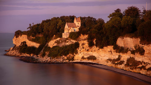 The beautiful old church on the cliff of the unesco site moen klint