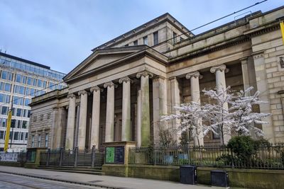 Front facade of manchester art gallery in spring