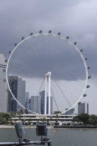 Ferris wheel in city against sky