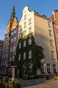 Low angle view of buildings against sky