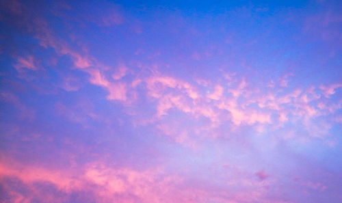 Low angle view of sky at sunset