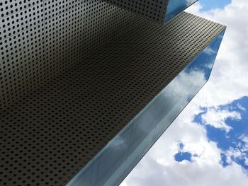 Low angle view of modern building against sky