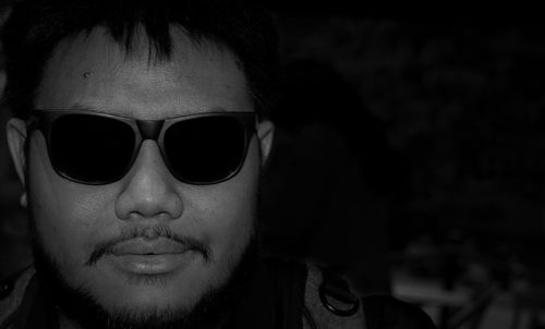 Portrait of man wearing sunglasses