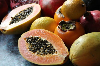 Close-up of fruits in container