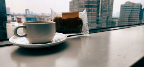 Close-up of coffee on table