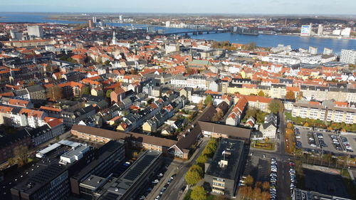 Aalborg denmark aerial view