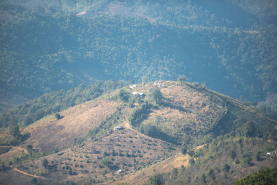 High angle view of land