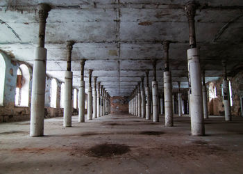 Full frame shot of columns in corridor