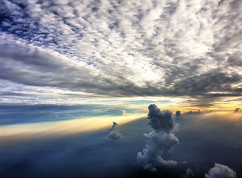 Scenic view of cloudscape against sky during sunset