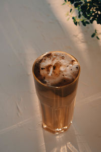 Close-up of coffee on table